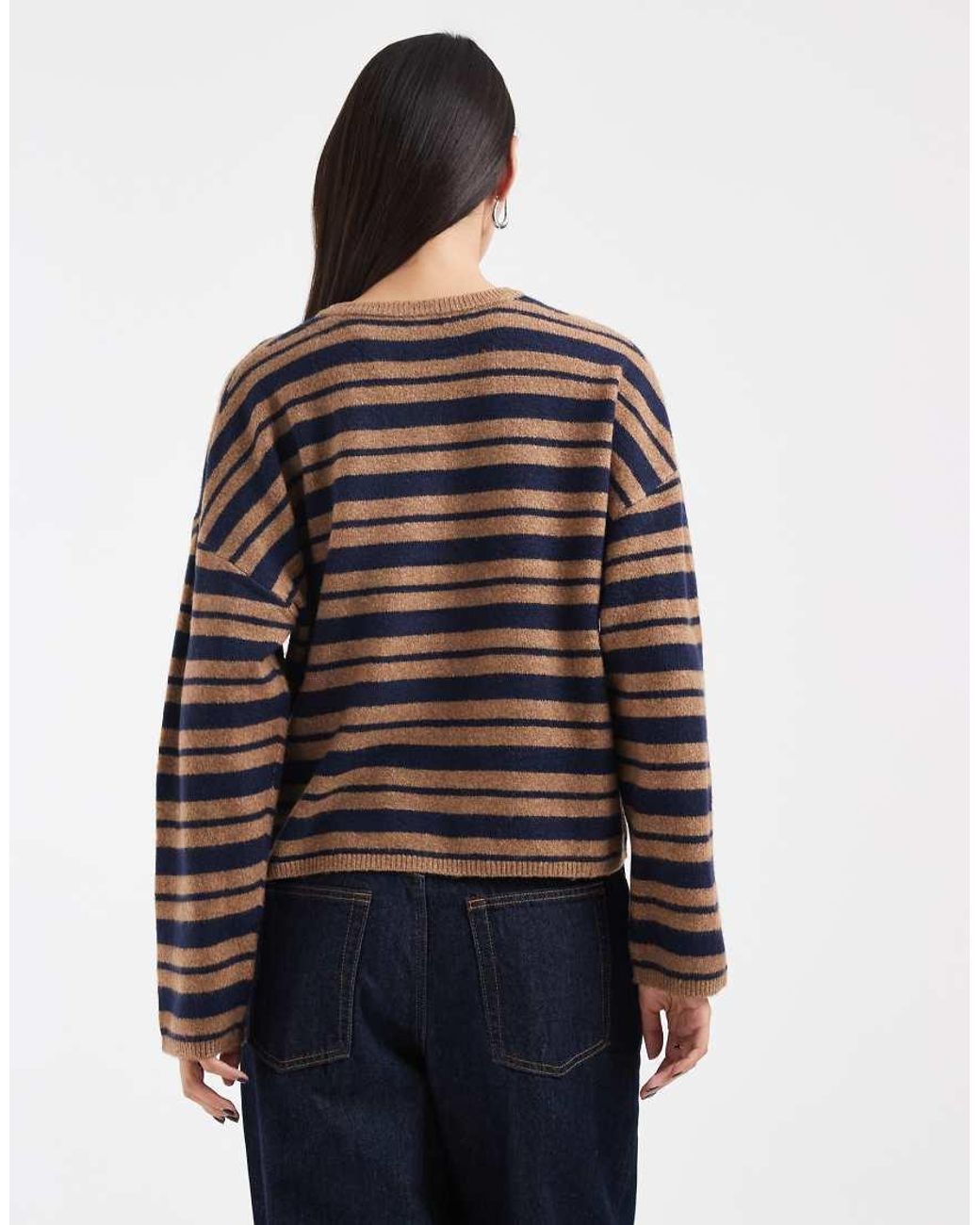 ASOS Black Fluffy Relaxed Crew Neck Cardigan