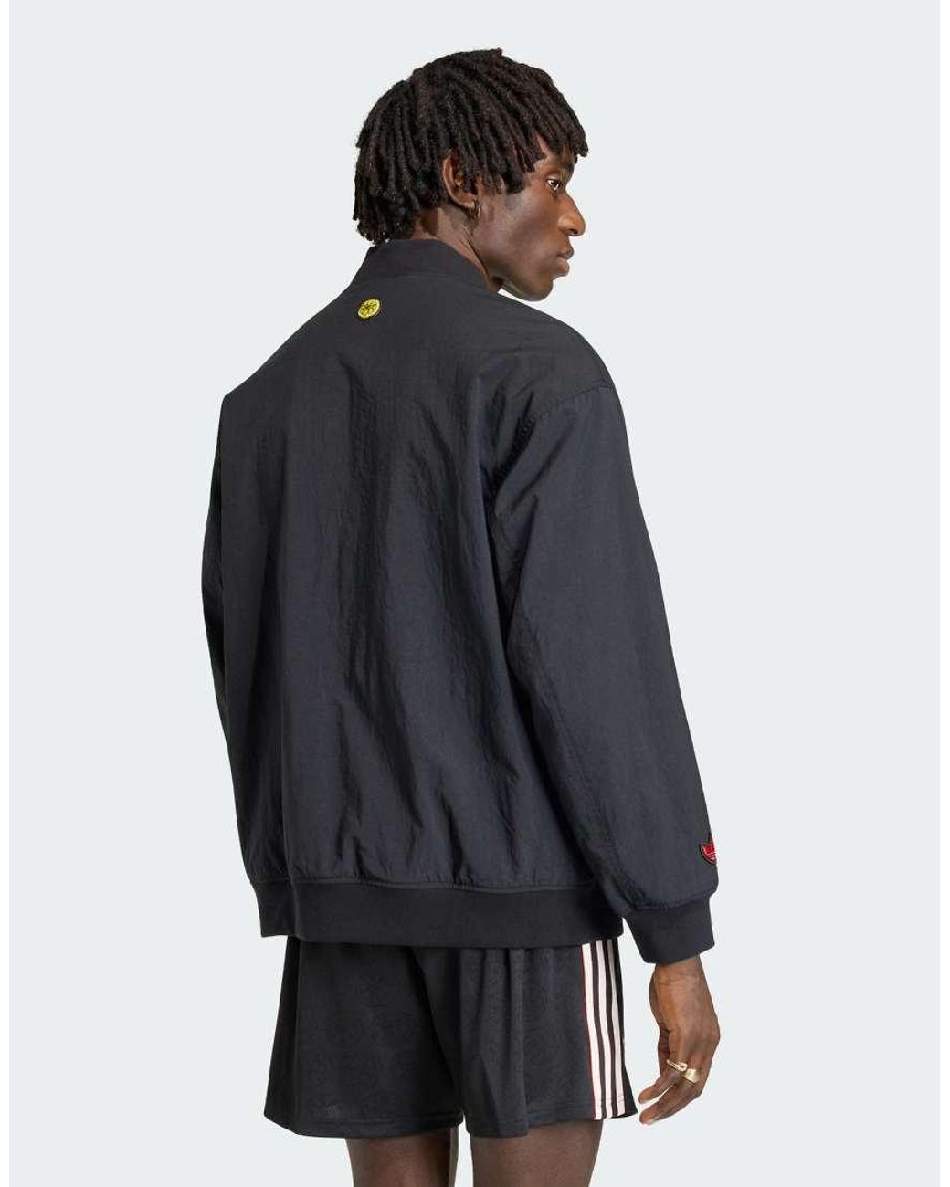 Adidas Originals Black Manchester United Stone Roses Jacket for men