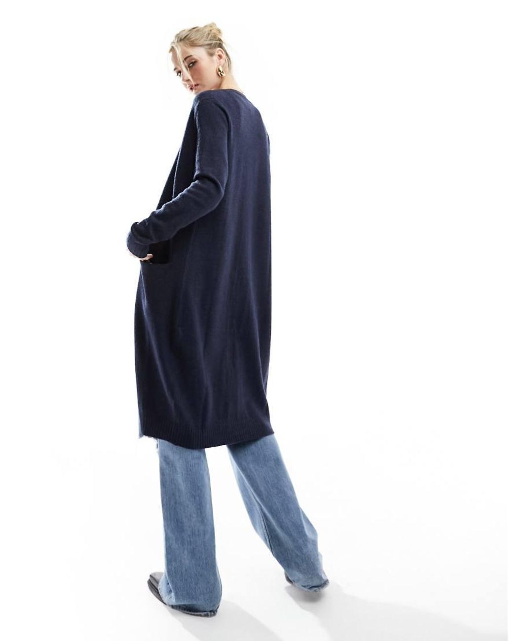 Vila Blue Longline Cardigan