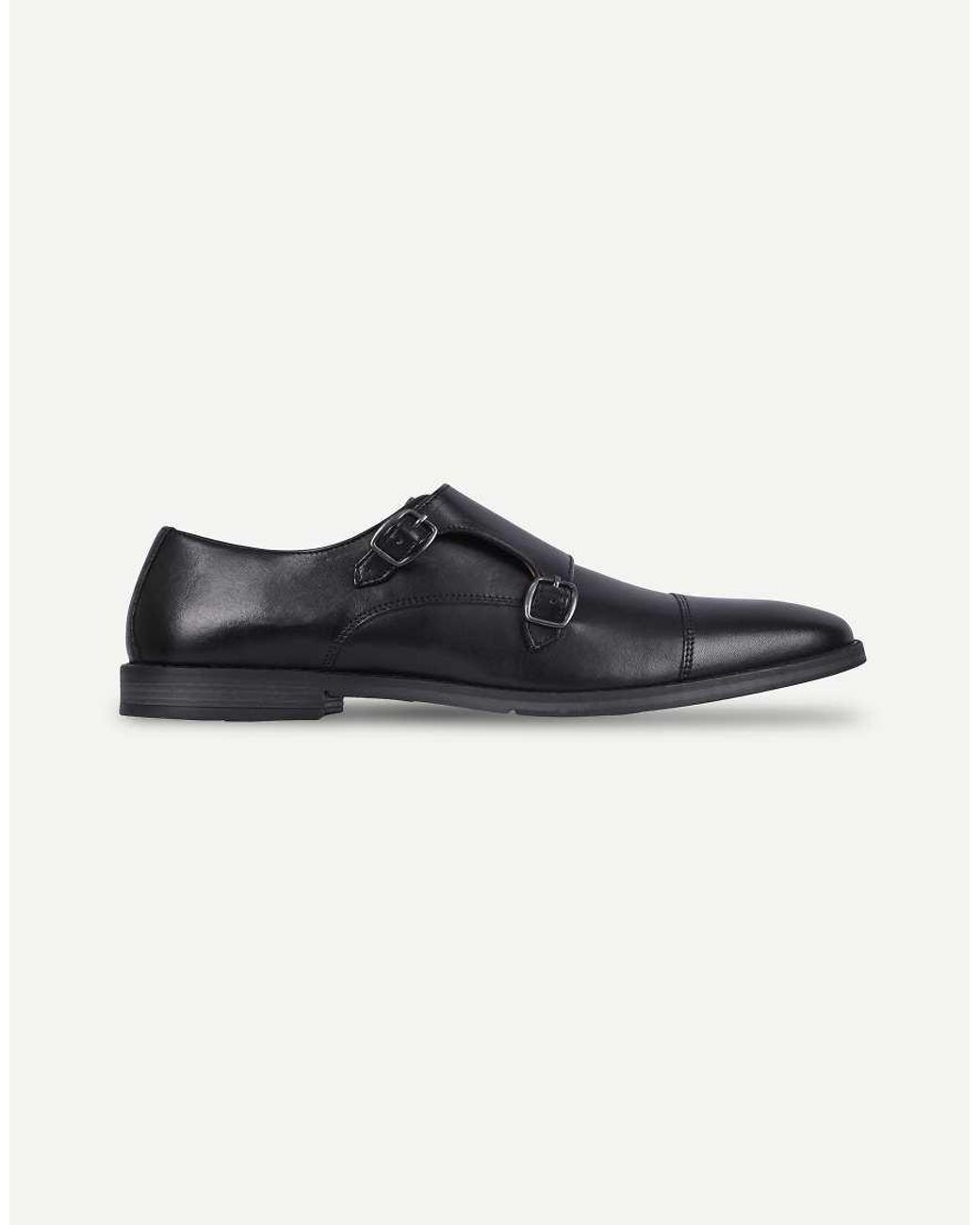 Thomas Crick Blue Aubry Leather Double Monk Shoes for men