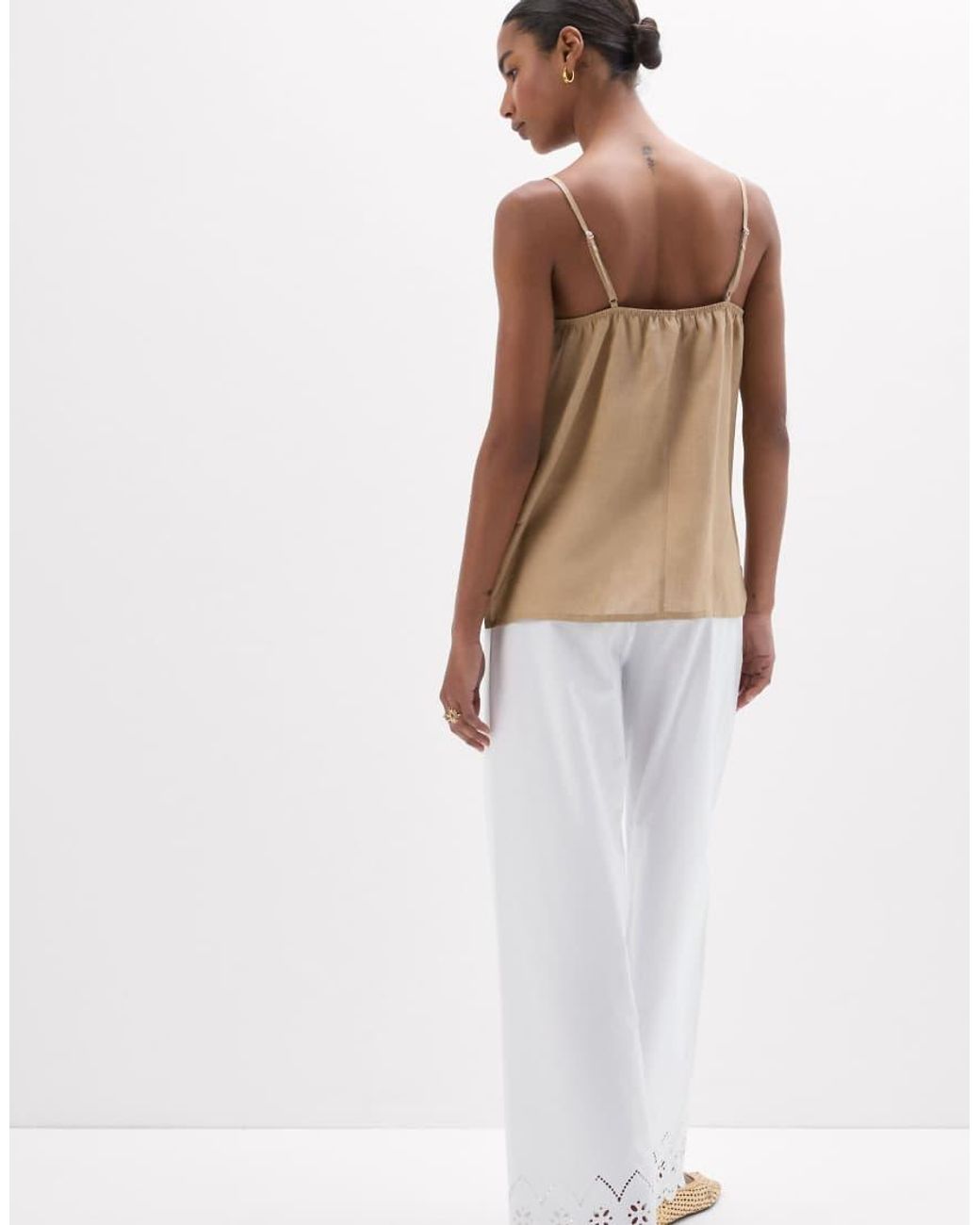 Intimissimi Pink The Pure Linen Plain-Weave Linen Top