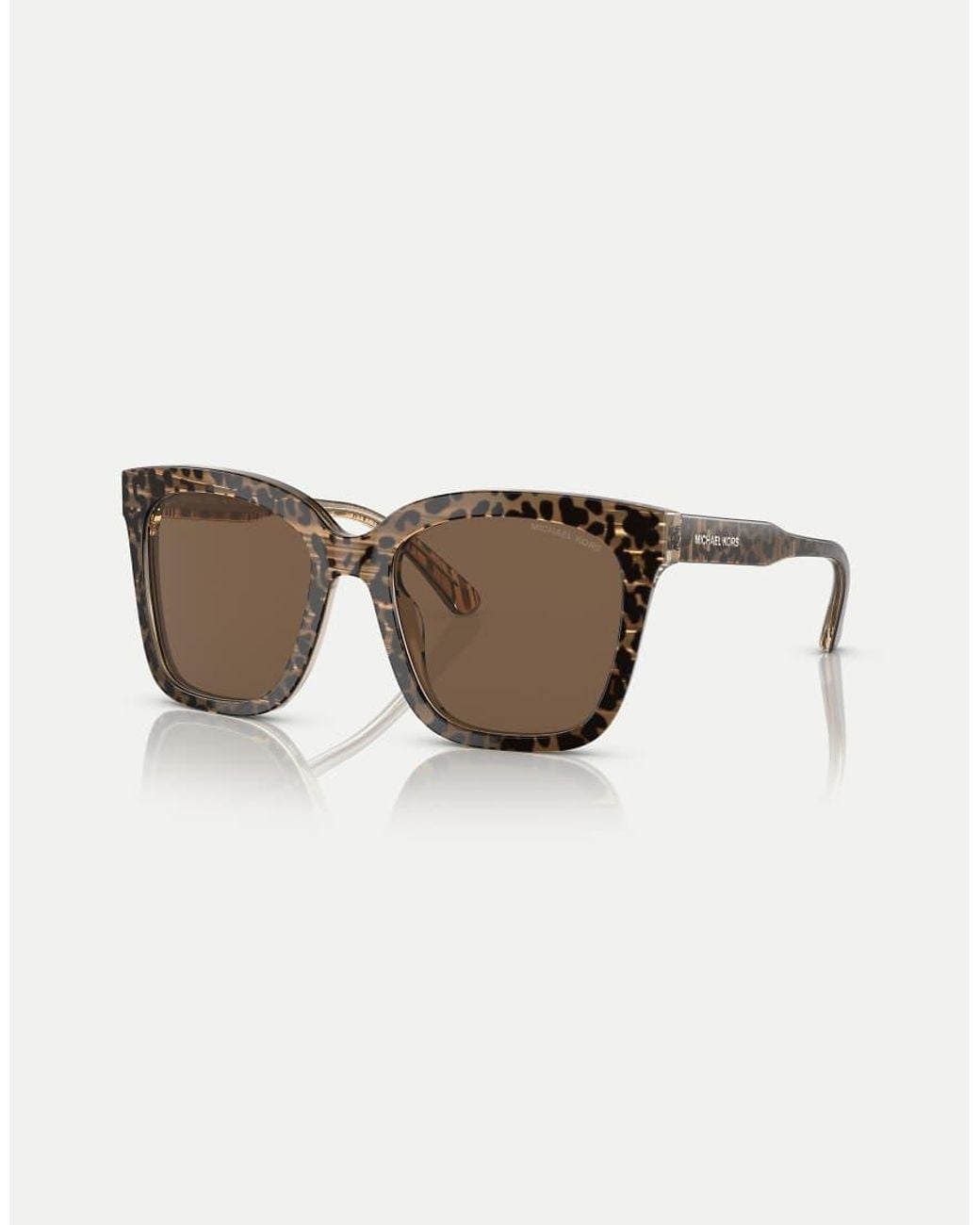Michael Kors Brown San Marino Square Sunglasses With Lens