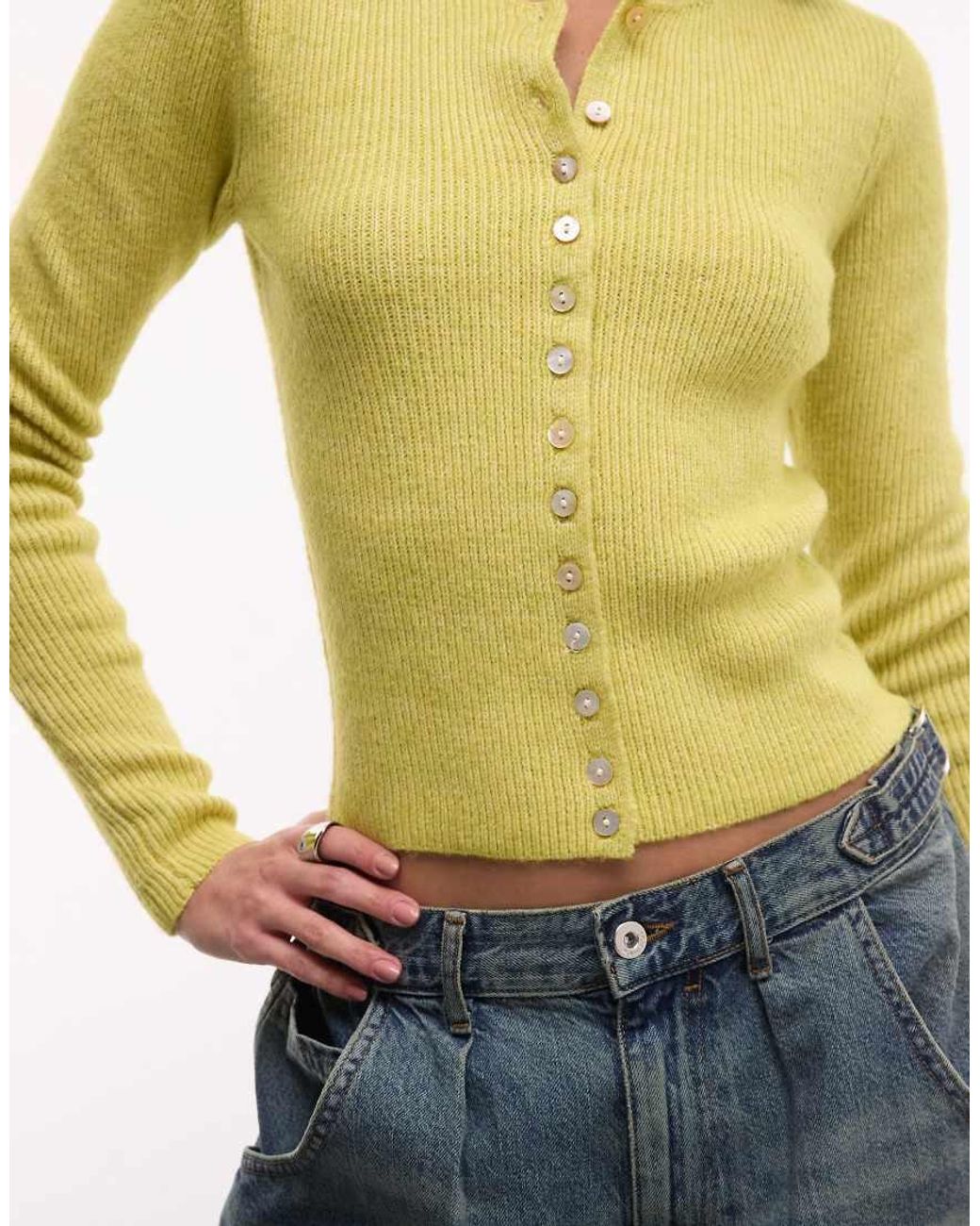 Monki Multicolor Knitted Compact Cardigan