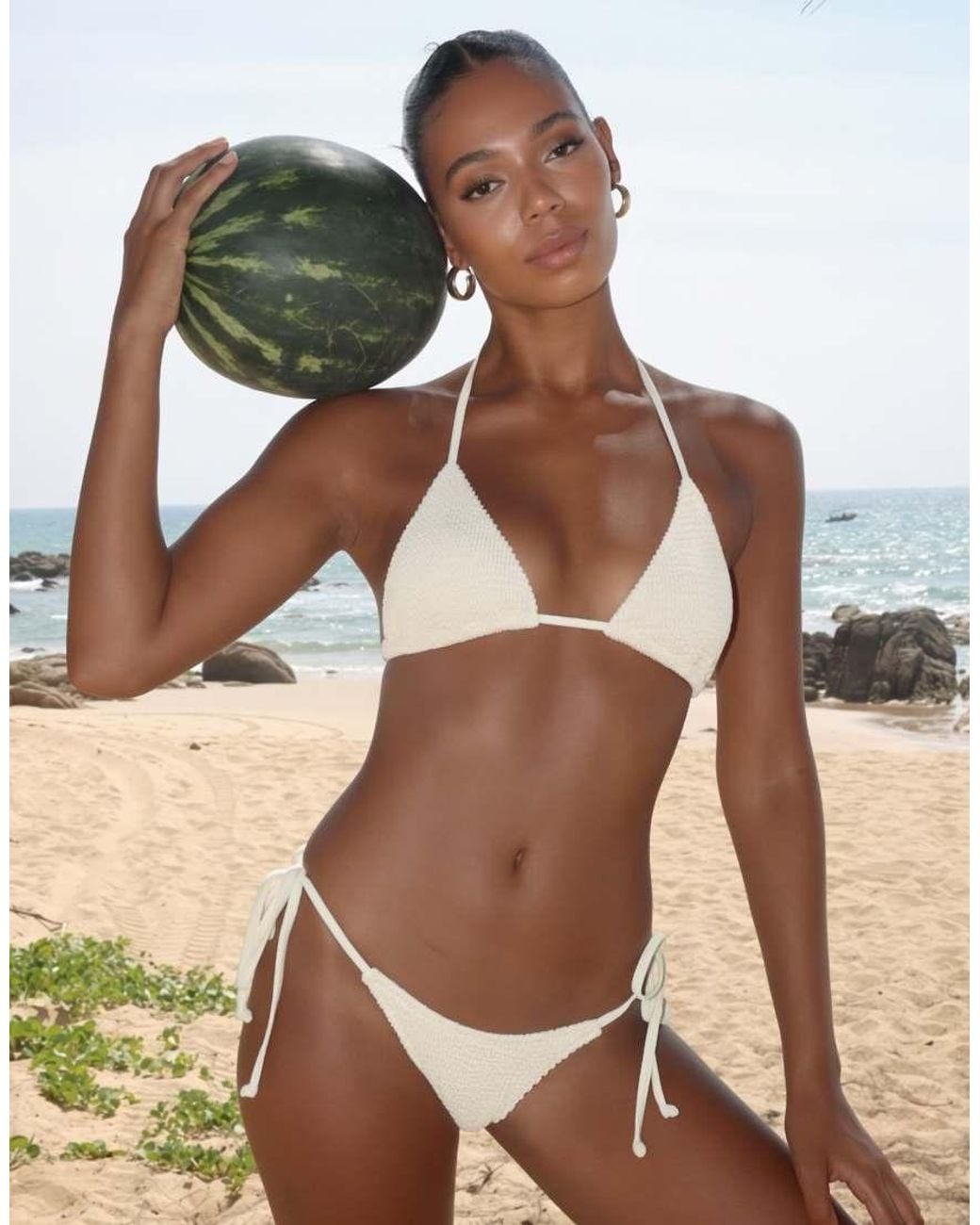 Moda Minx Natural Scrunch Tie Side Bikini Bottom