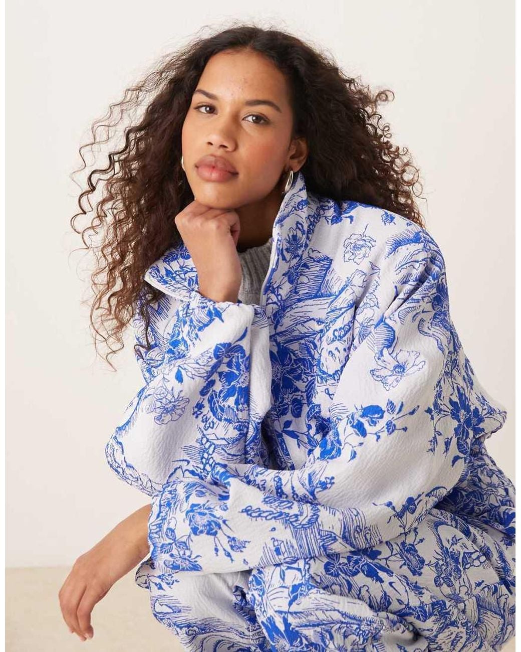 nike floral blue windbreaker