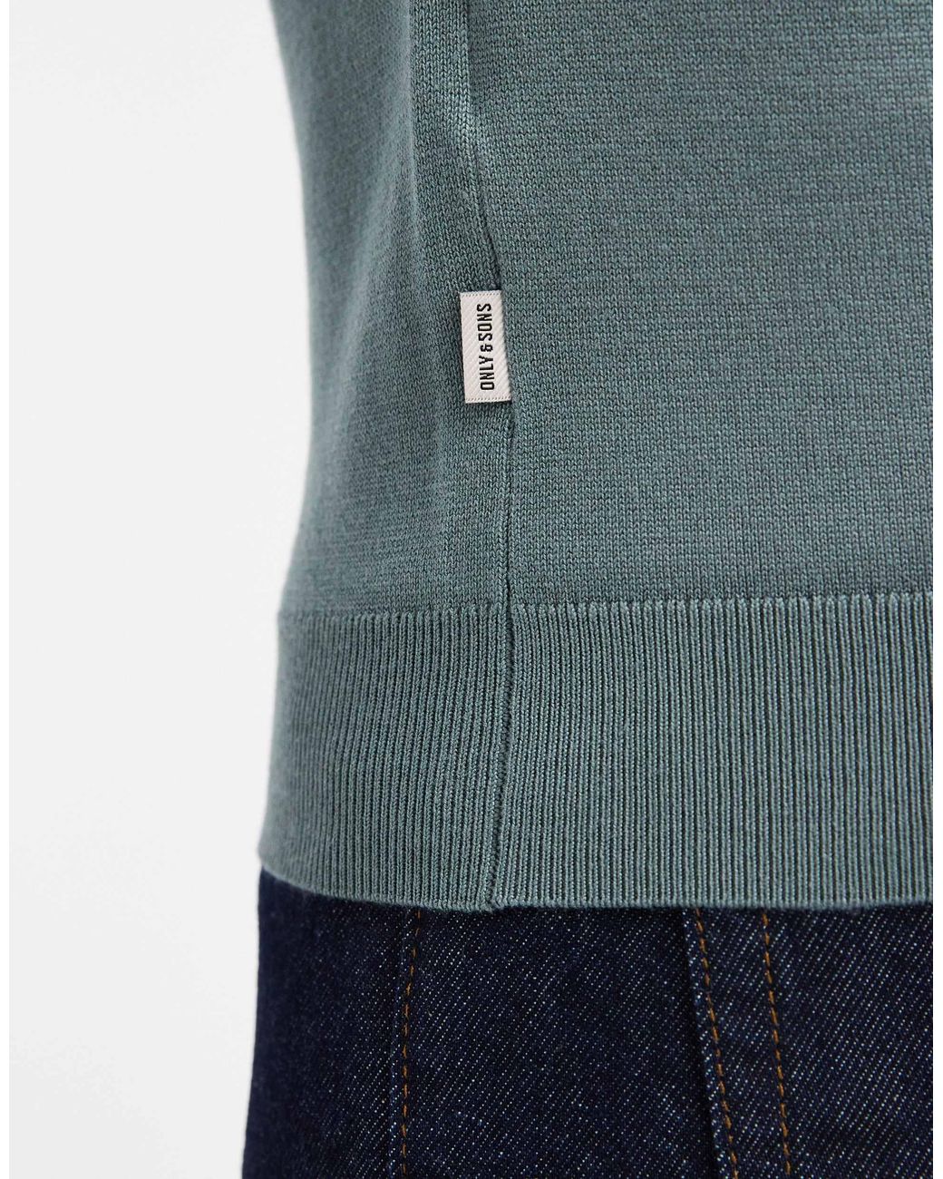 Only & Sons – regular-fit-strickpullover in Blue für Herren