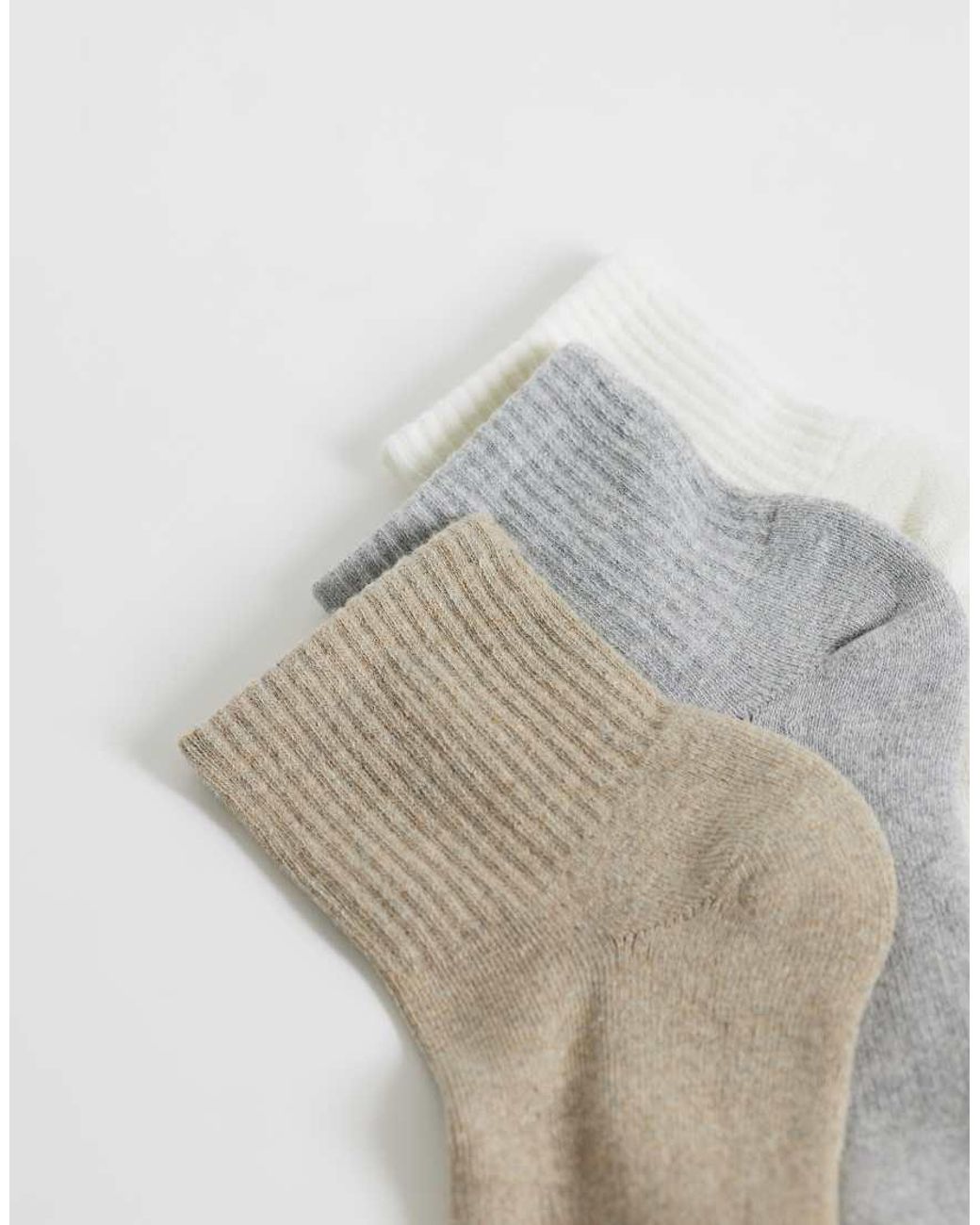 New Balance White Logo Patch 3 Pack Ankle Socks for men