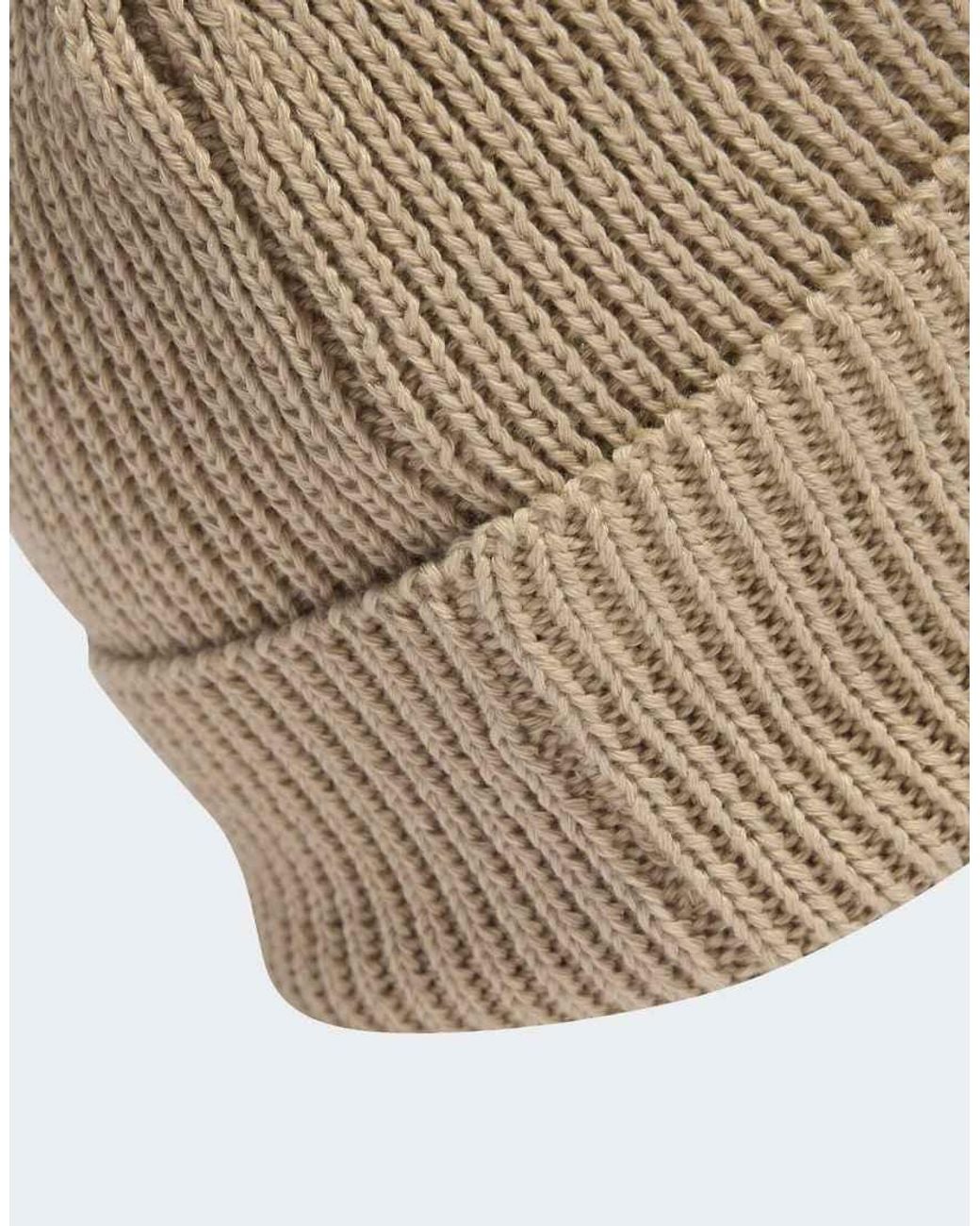 Adidas Originals Natural Everyday Icons Beanie With Tonal Metal Trefoil