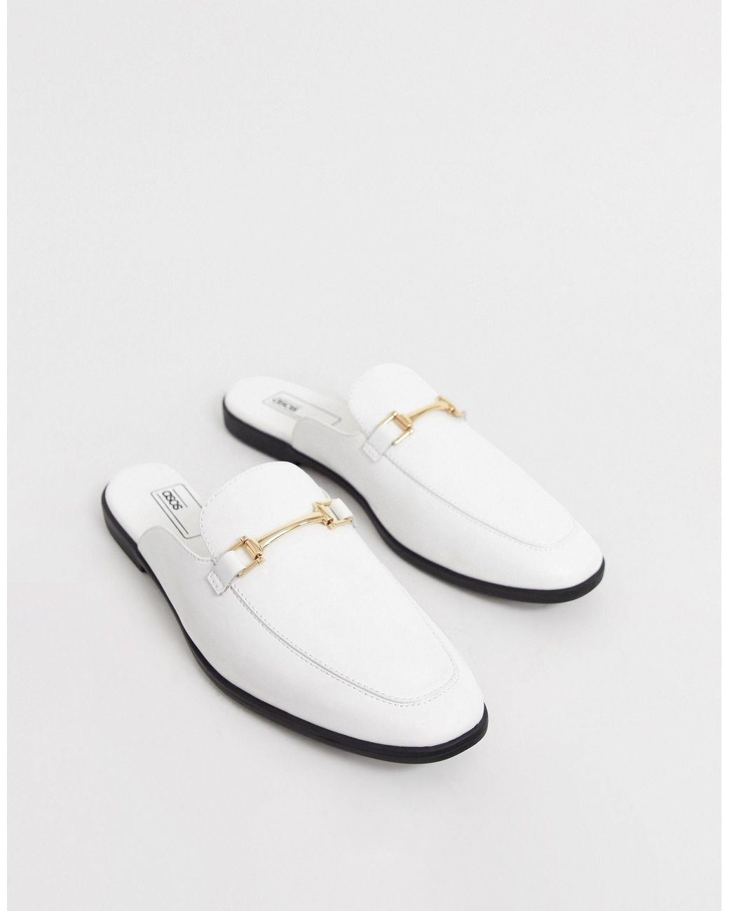 redford leather backless loafers