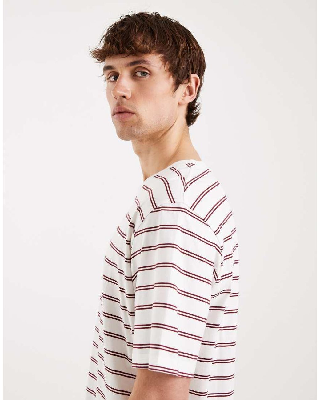 Jack & Jones White Originals Stripe T-shirt for men