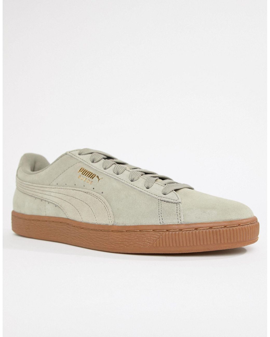 PUMA Suede Gum Sole Trainers In Grey 36534747 in Gray for Men | Lyst