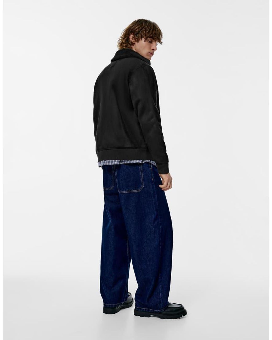 Pull&Bear Blue Combined Double-faced Jacket for men