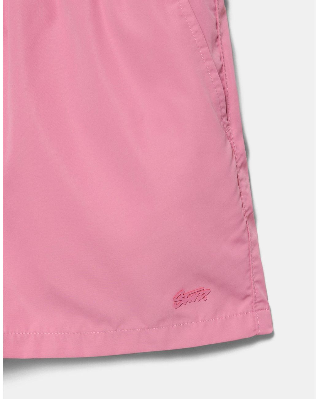 Pull&Bear – basic-badehose in Pink für Herren