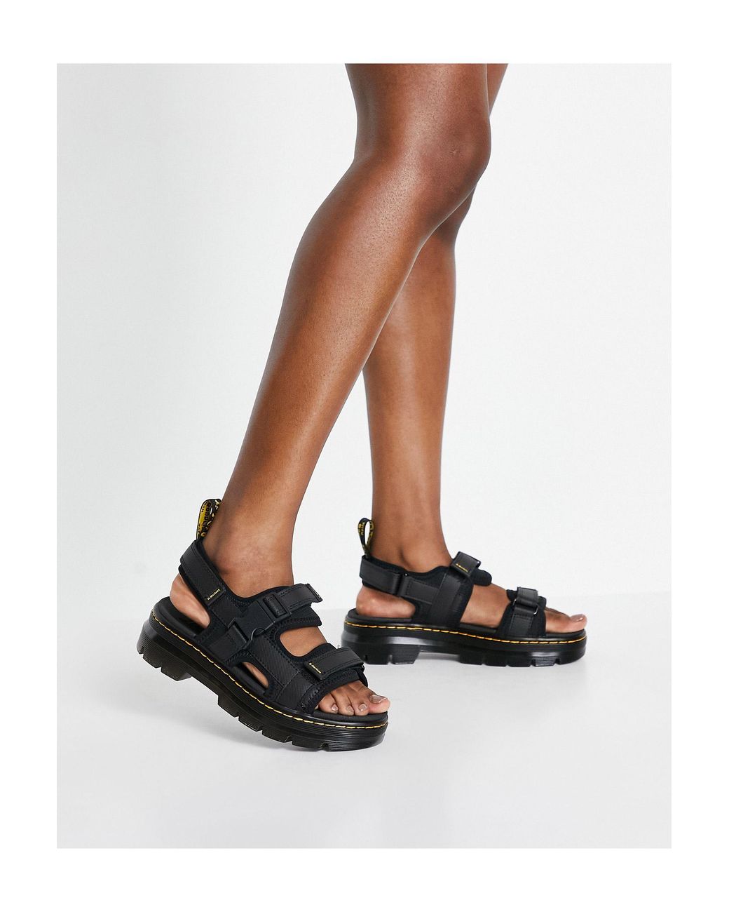 ★【Dr.Martens】 Forster Multi Strap Sandal★ Dr. Martens Forster Sandals in Black | Lyst