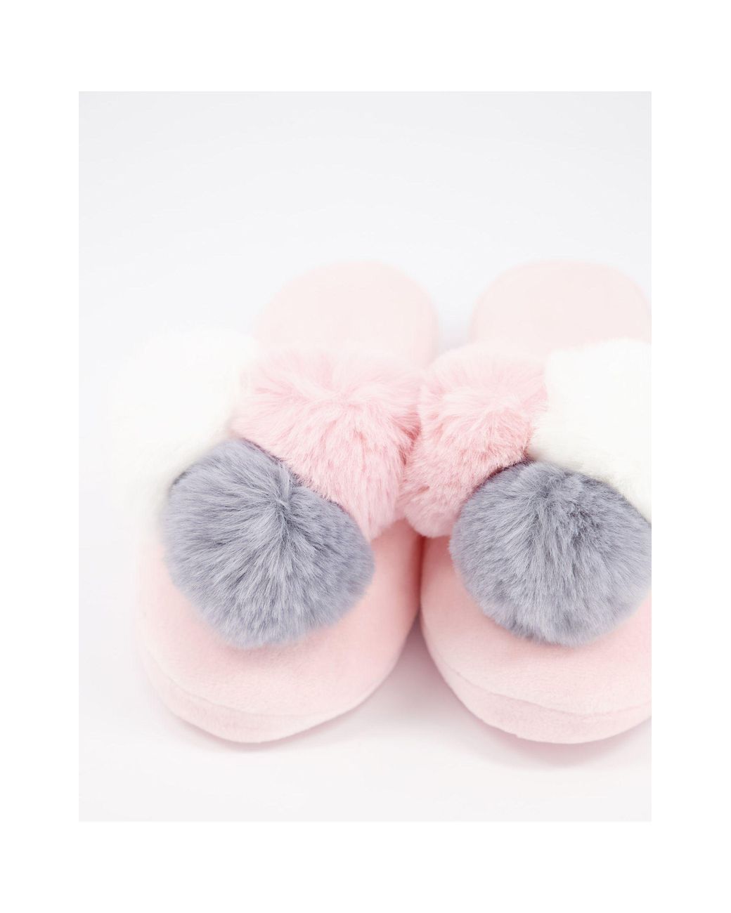 pink pom pom slippers