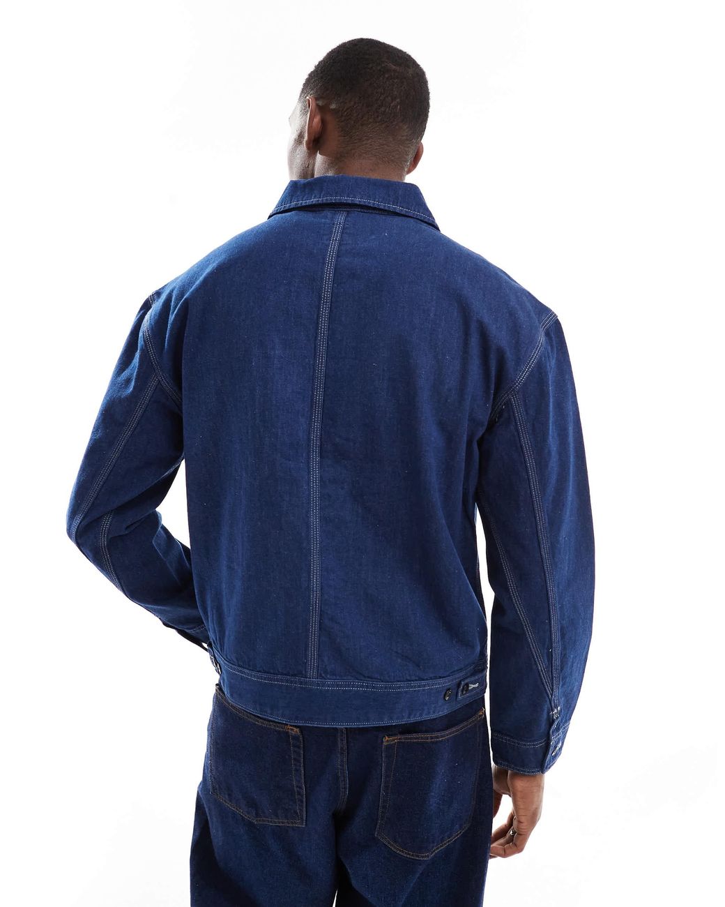 Lee Jeans Workwear Zip Thru Denim Jacket in Blue for Men | Lyst