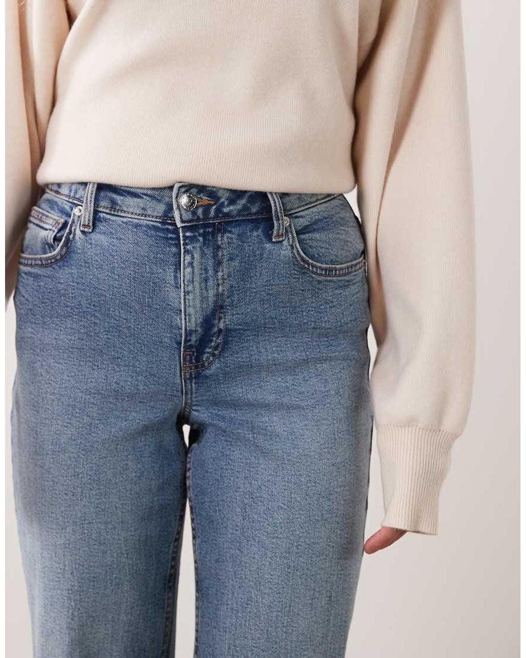 Miss Selfridge Blue Straight Leg Jeans