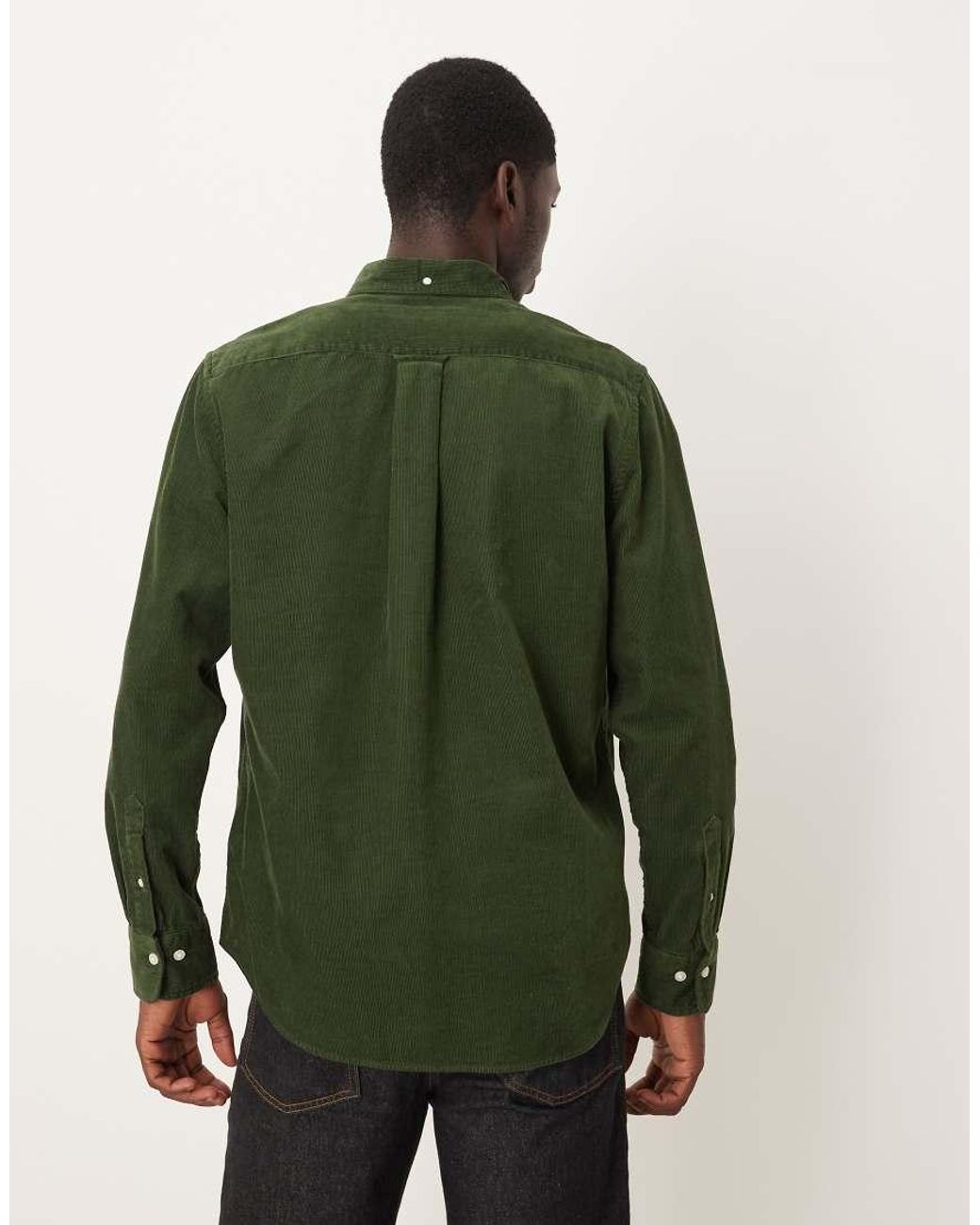 Gant Green Regular Fit Shield Logo Cord Shirt for men