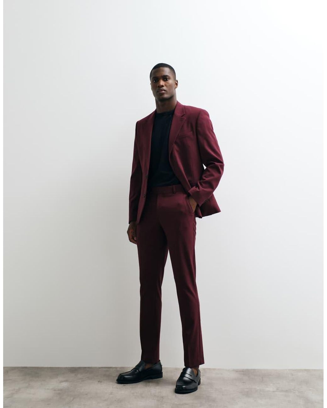 ASOS Red Flexmax Skinny Suit Trousers for men