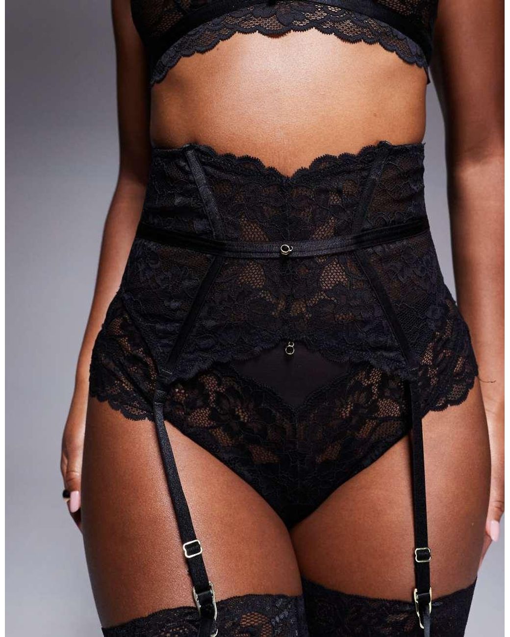 Ann Summers Black Sexy Lace Waspie