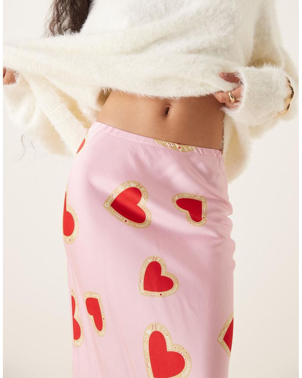 Never Fully Dressed Pink Petite Dorris Satin Maxi Slip Skirt