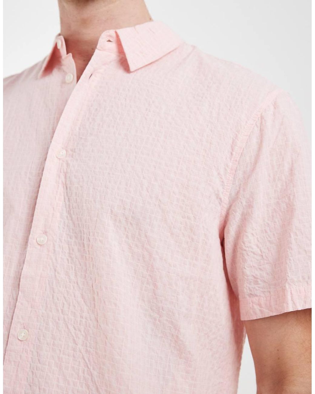 Blend Pink Cotton-Rich Regular Fit Check Shirt for men