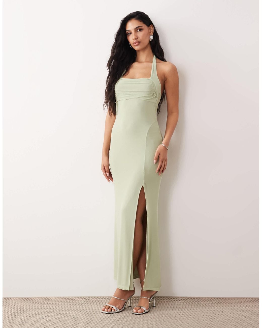 striped maxi dress Maternity Size:M Cilantro Lime Dressing - CD:BASIC