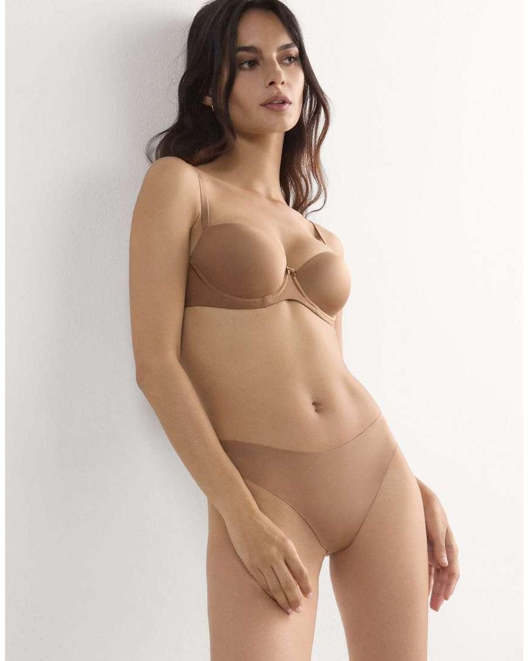 Intimissimi Brown Ultralight Microfibre Brazilian Knickers