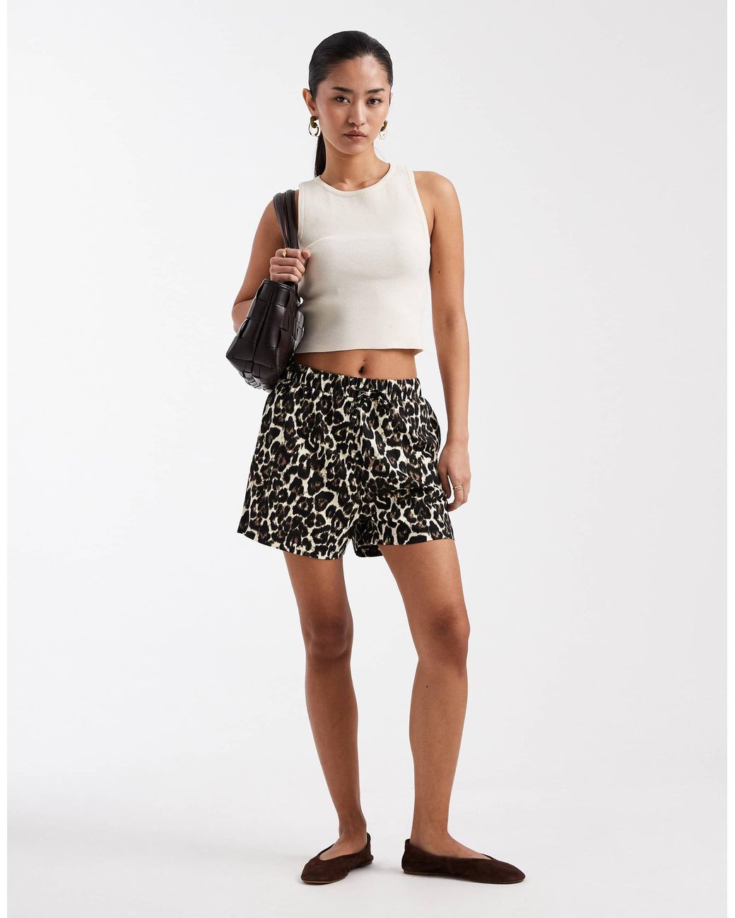 Threadbare White Jersey Pull On Shorts With Drawstring