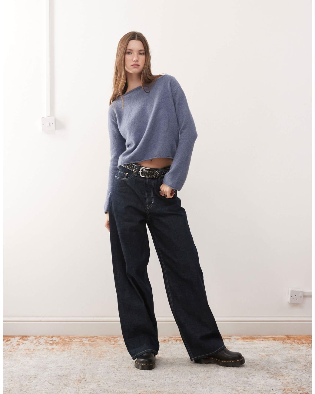 Monki Blue – strickpullover