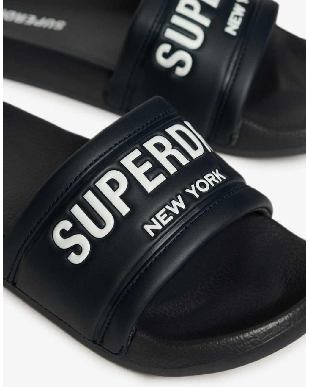 Superdry Gray City Luxe Pool Sliders