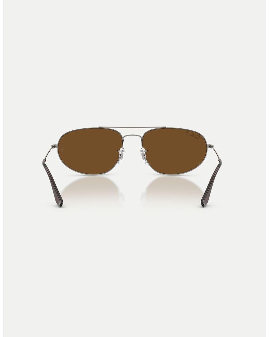 Ray-Ban Natural Irregular Polarised Sunglasses With Lens