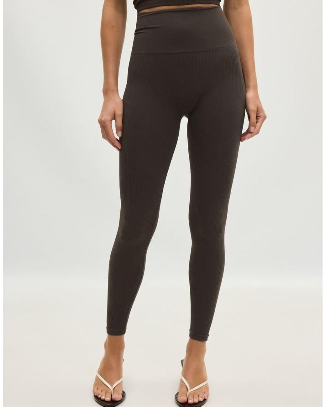 Stradivarius Black High-Waist Seamless Leggings
