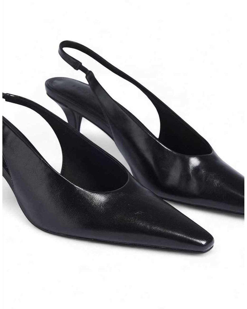NA-KD White Slim Toe Slingback Pumps