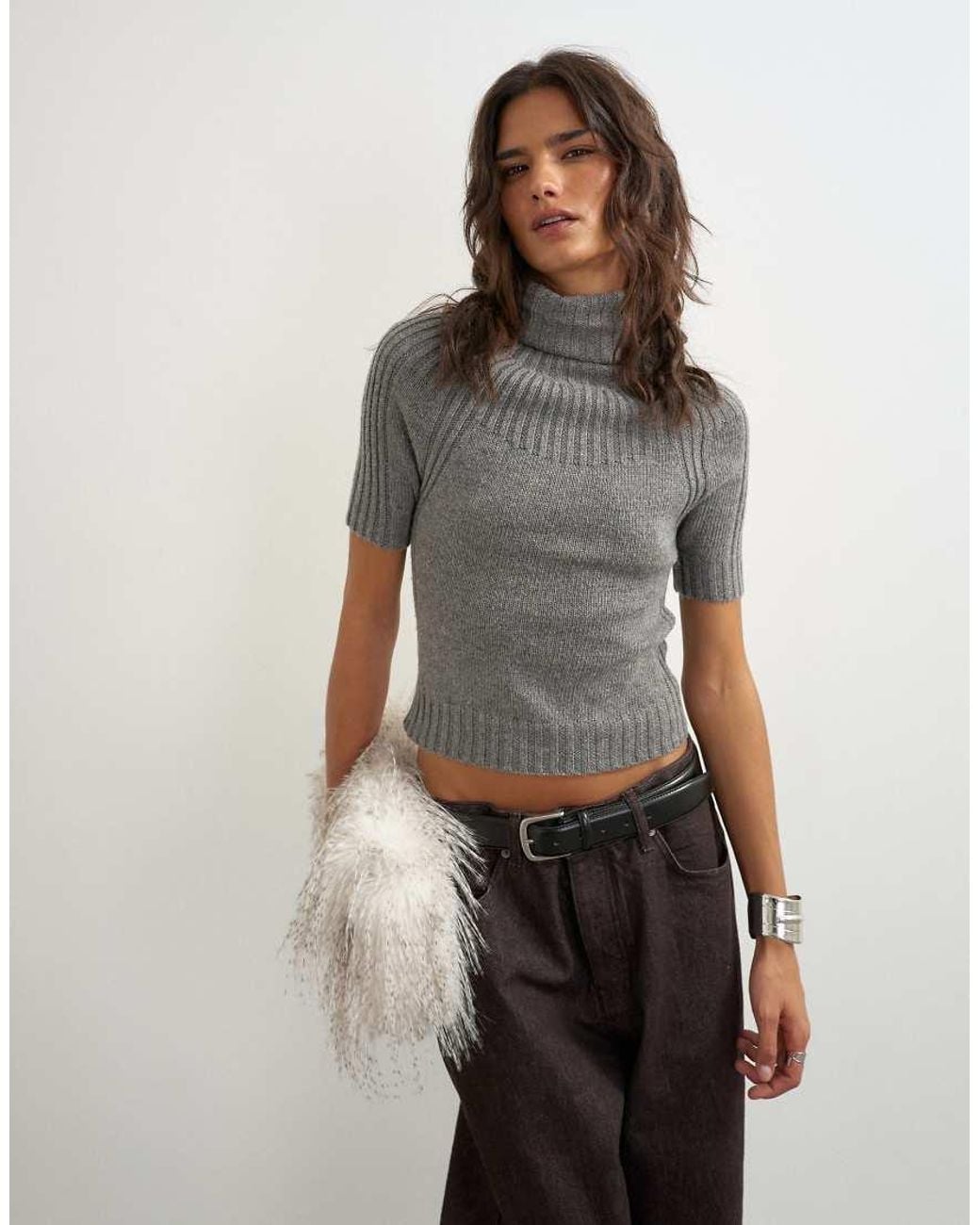 Top di TOPSHOP in Gray