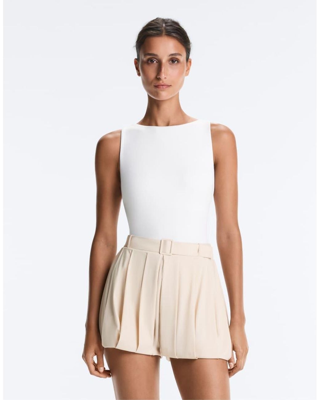 Oysho White Comfortlux Open-Back Body