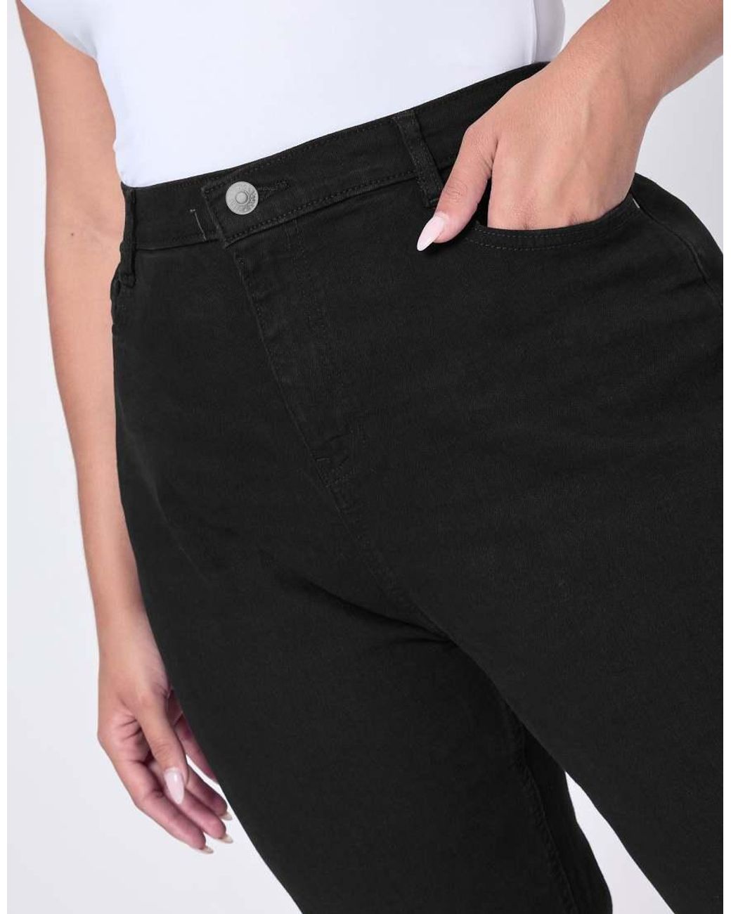 Yours Clothing White Mom Jeans