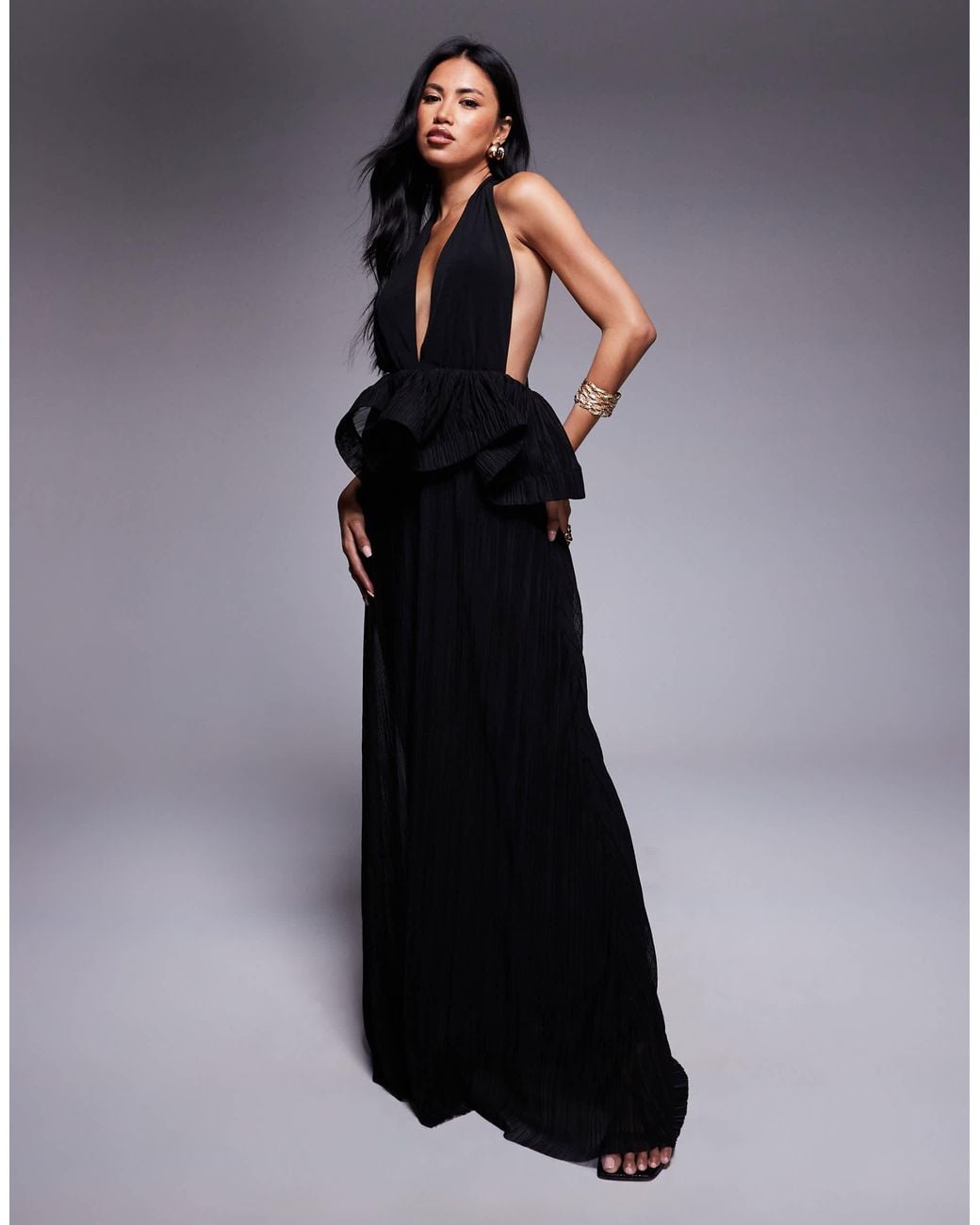 plisse ruffle trim maxi dress Layered Pliss Dress, Coastal / 2XL it offers lightweight comfort while making a polished statement Actual Sunshine Ruffle Trim Maxi