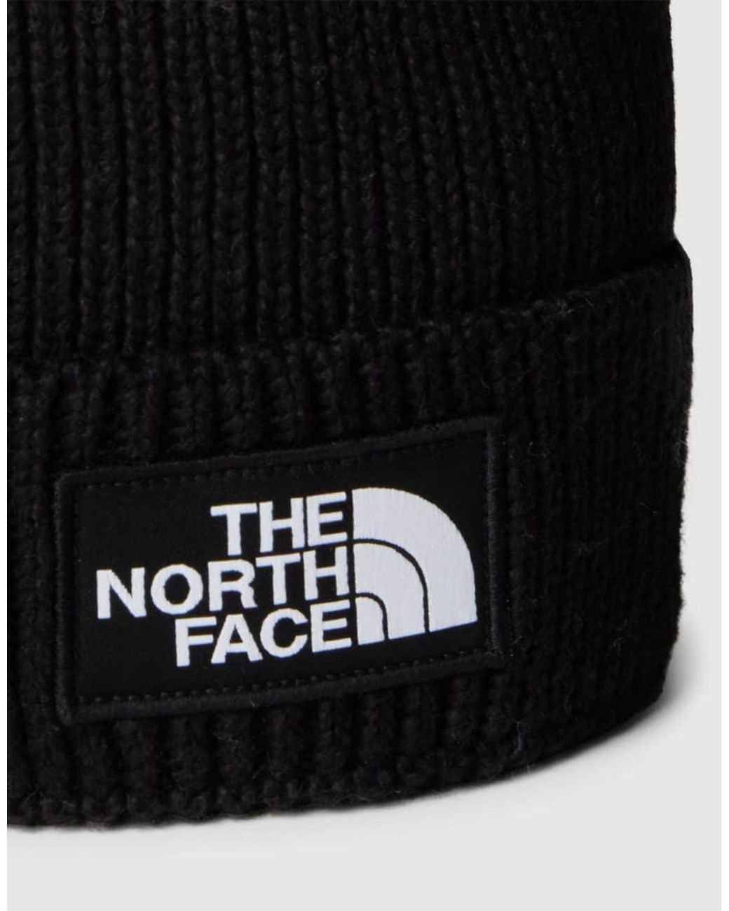 The North Face Black Tnf Logo Box Pom Beanie