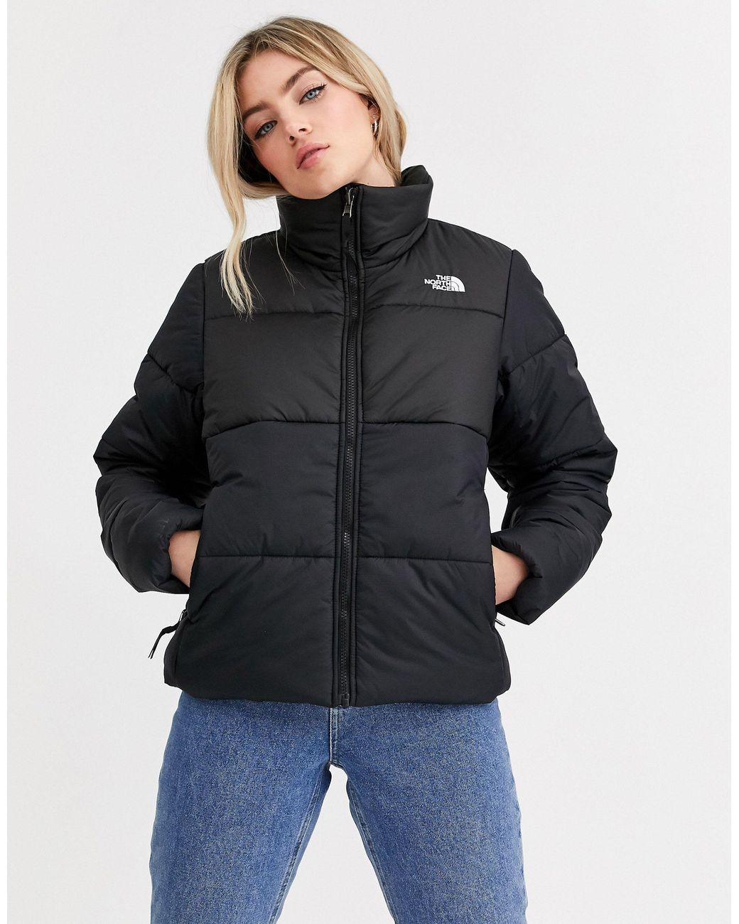 The North Face Synthetic Saikuru Puffer Jacket in Black | Lyst
