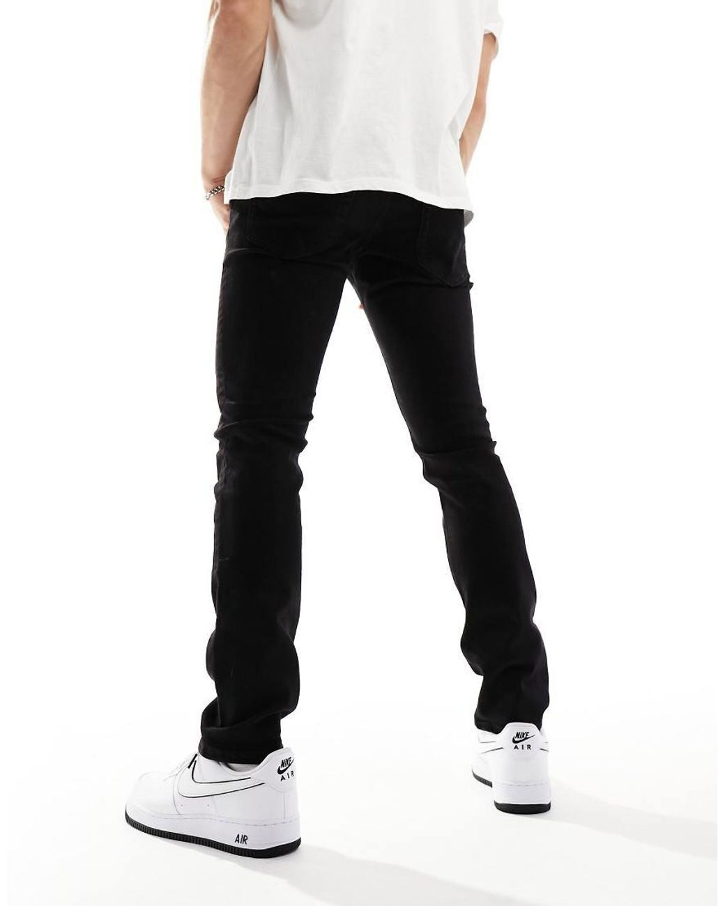 Jack & Jones Black Glenn Slim Tapered Jeans for men