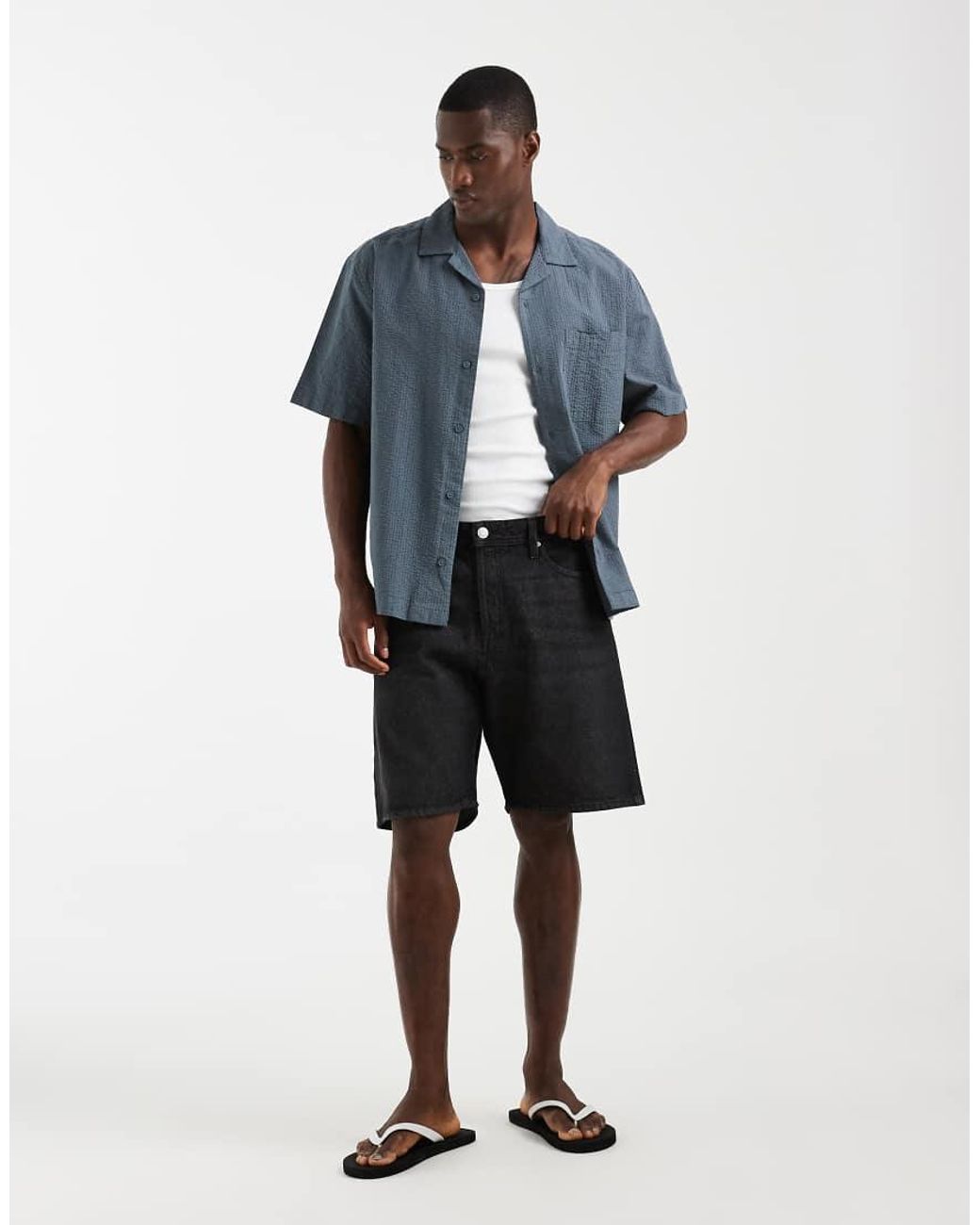 Jack & Jones Blue 2 Pack Rick Denim Shorts for men