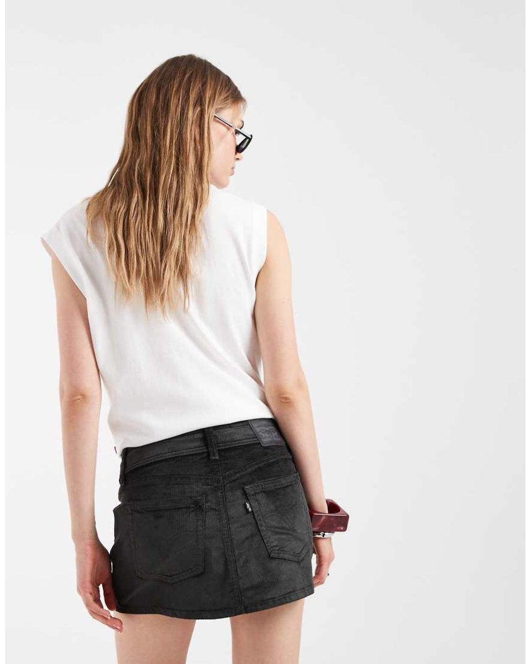 Levi's White Cord Mini Skirt