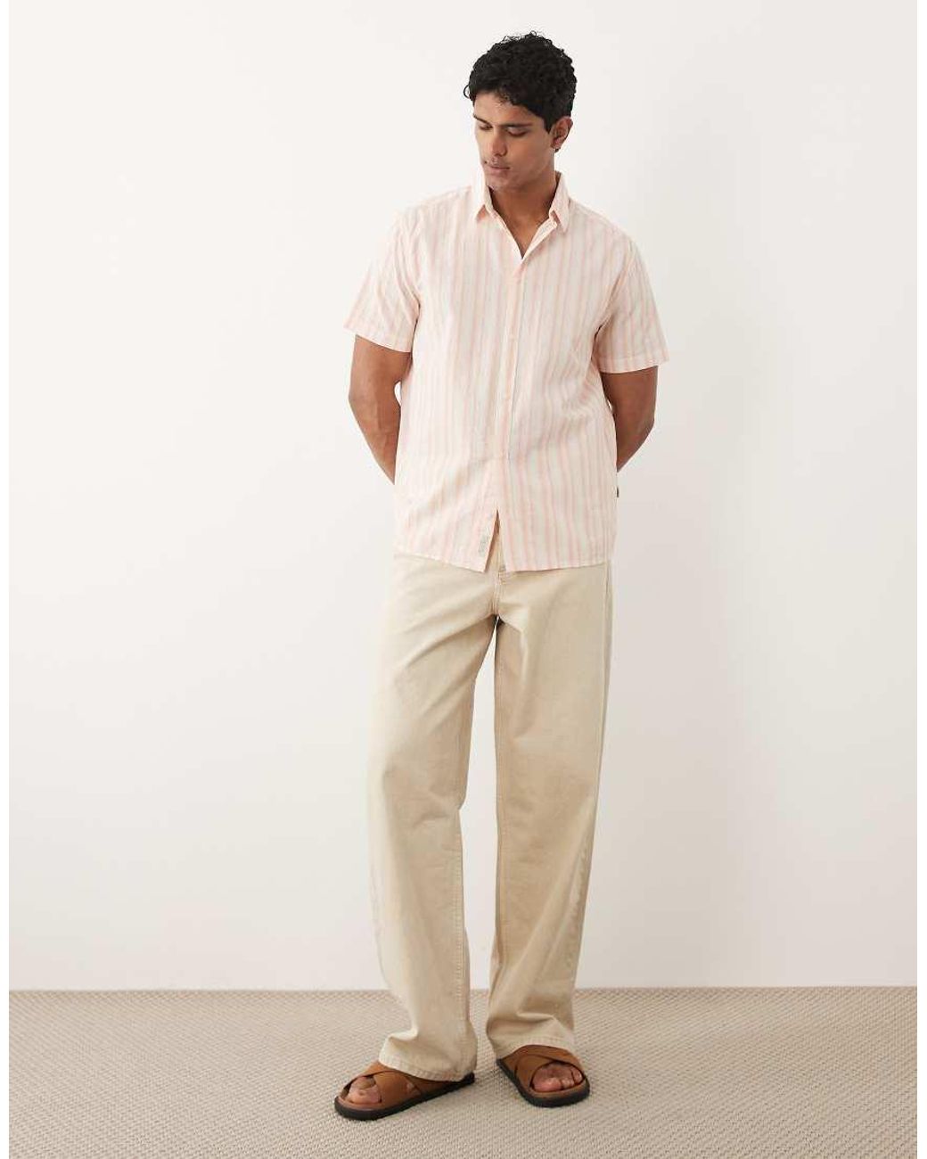 Blend Natural Cotton-rich Regular Fit Shirt for men