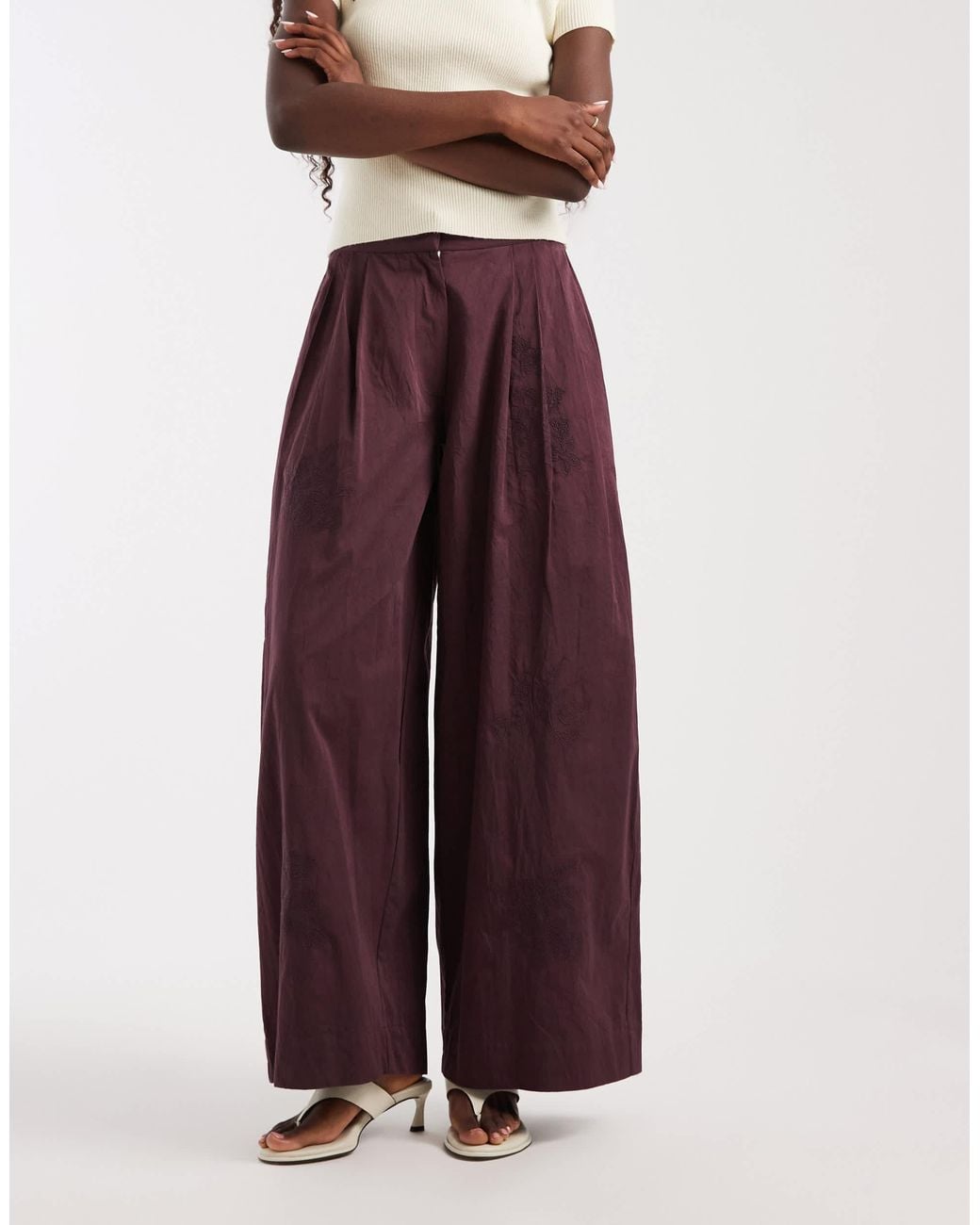 Muse Assembly Blue Embroidered Pants