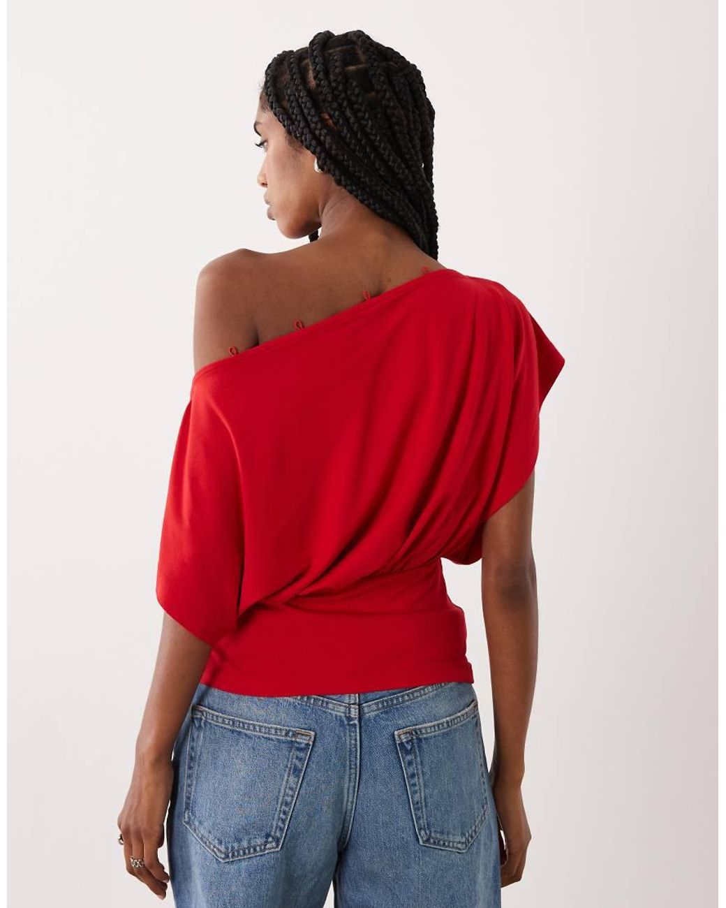 ASOS Red Multiway Button Top