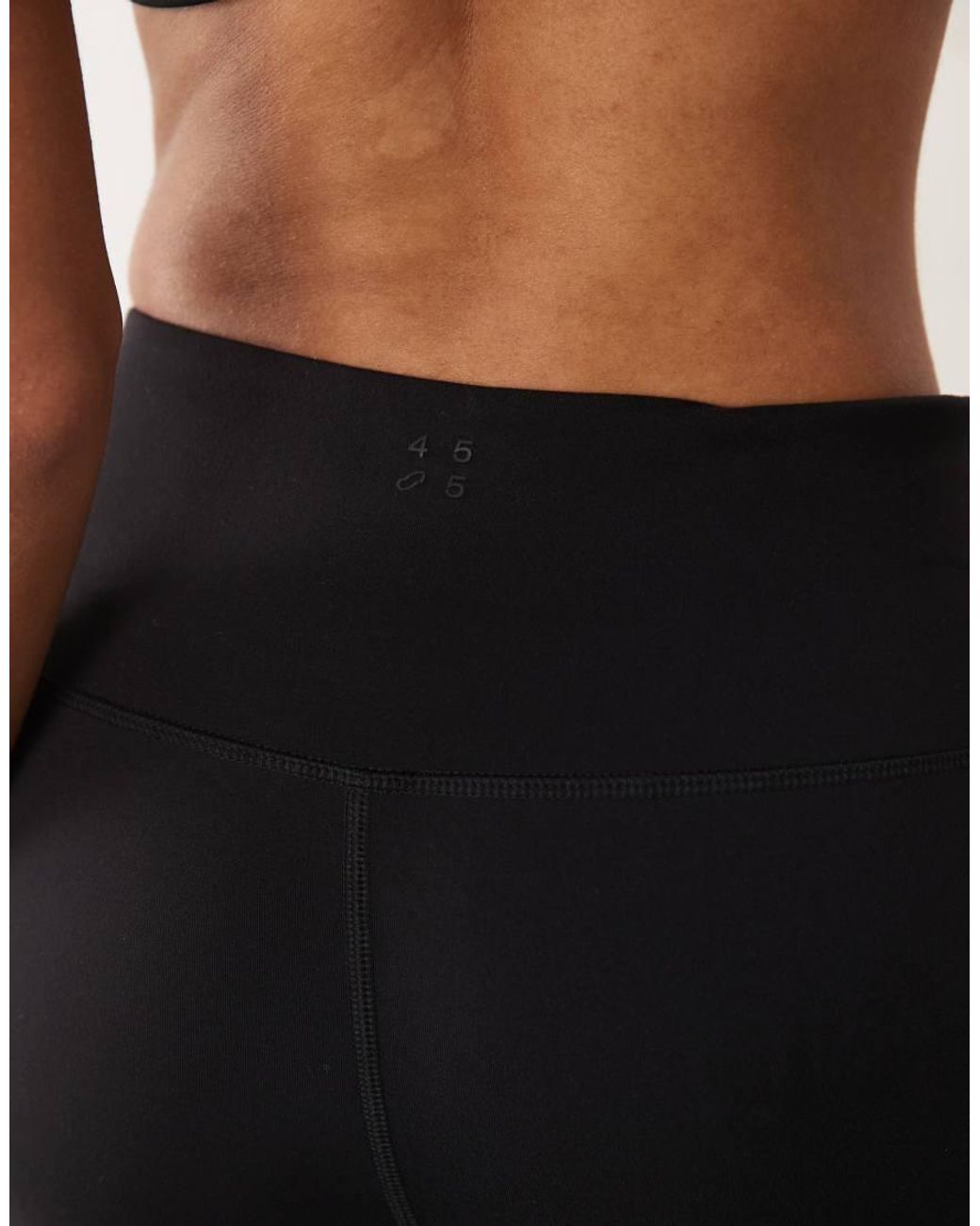 4505 Black Wrap Waist Slim Kick Yoga legging