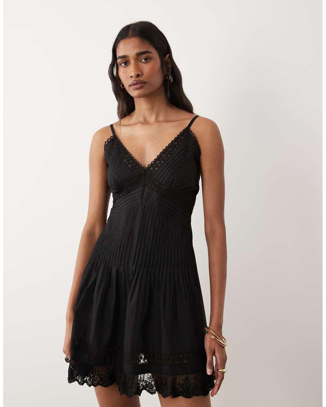 Miss Selfridge Natural Lace Detail Romper