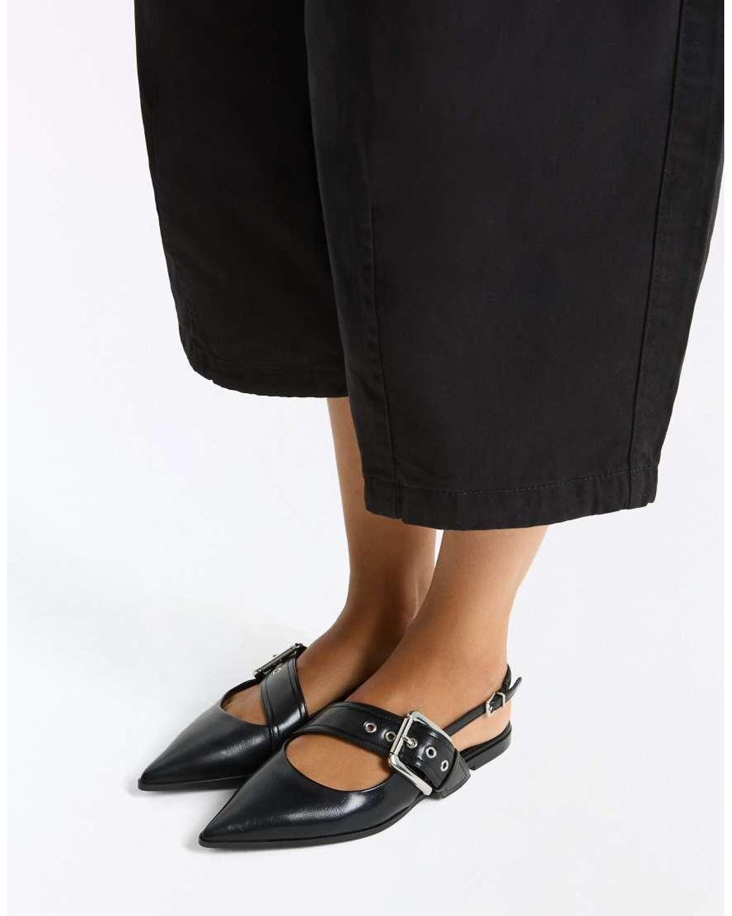 Bershka White Buckle Slingback