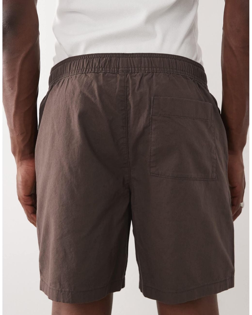 ASOS Pink Linen Blend Short for men